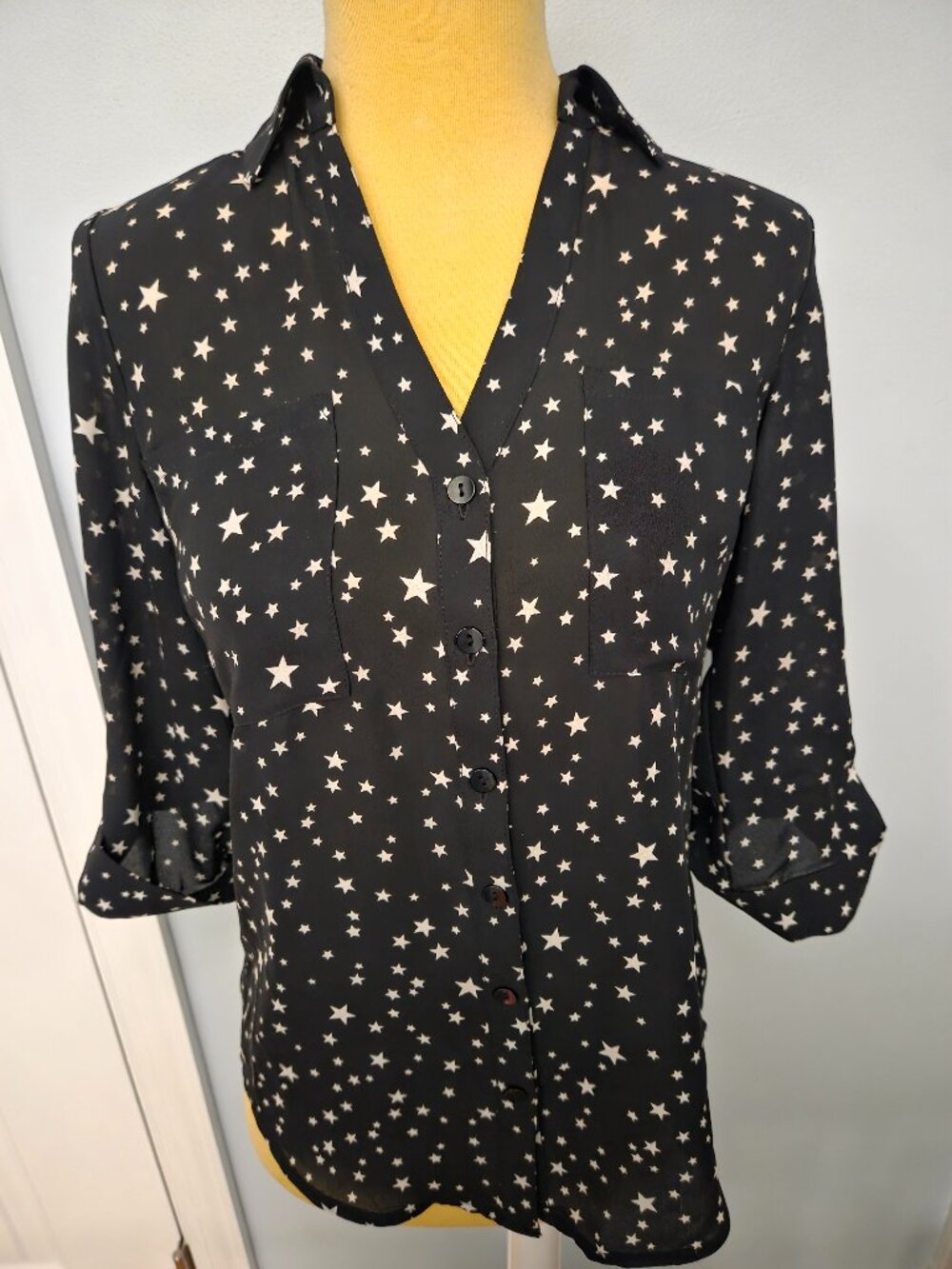BCX Starry Button Down Blouse
